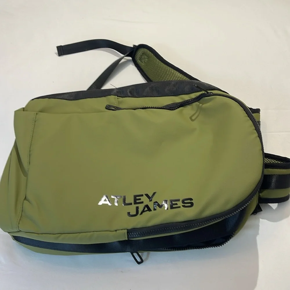 ATLEY JAMES, Green Backpack for Men